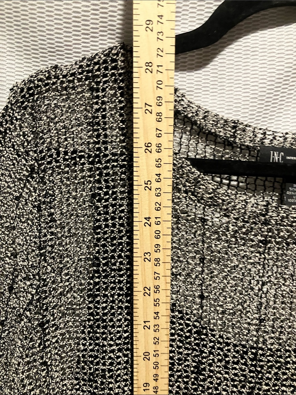 INC International Concepts Black & White Marled Knit Top - Picture 5 of 10